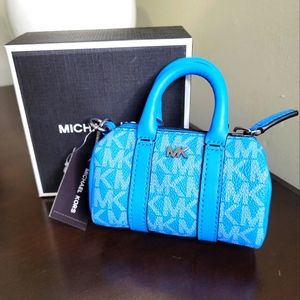 NEW Michael Kors Perfect Sky Micro Duffel Keyfob